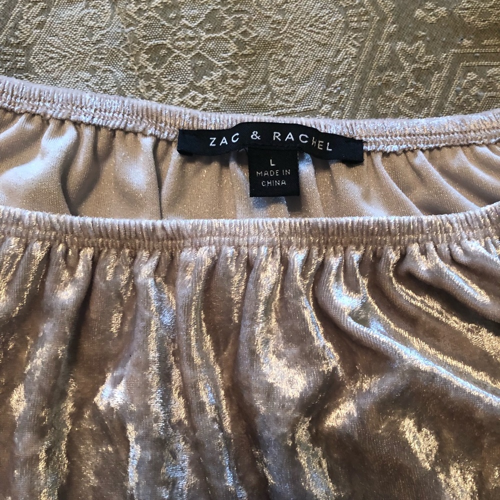 Light pink soft velvet shirt